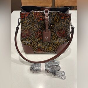 Floral Embossed  handbag